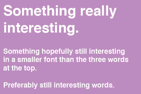 Long Copy - Main